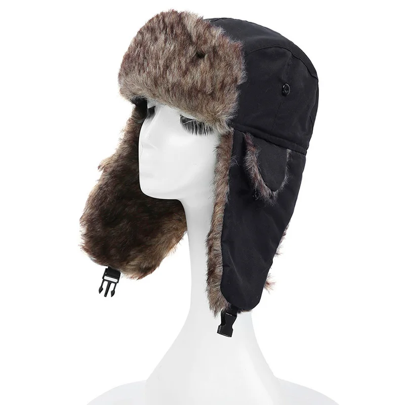 Žieminės Kepurės Vyrams, Moterims Rusijos Trapper Hat Bombonešis Šiltas Ausų Atvartais Slidinėjimo Kepurę Bžūp Galvos Apdangalai Unisex Minkštas Vėjo, Sniego Kepurės Moteris