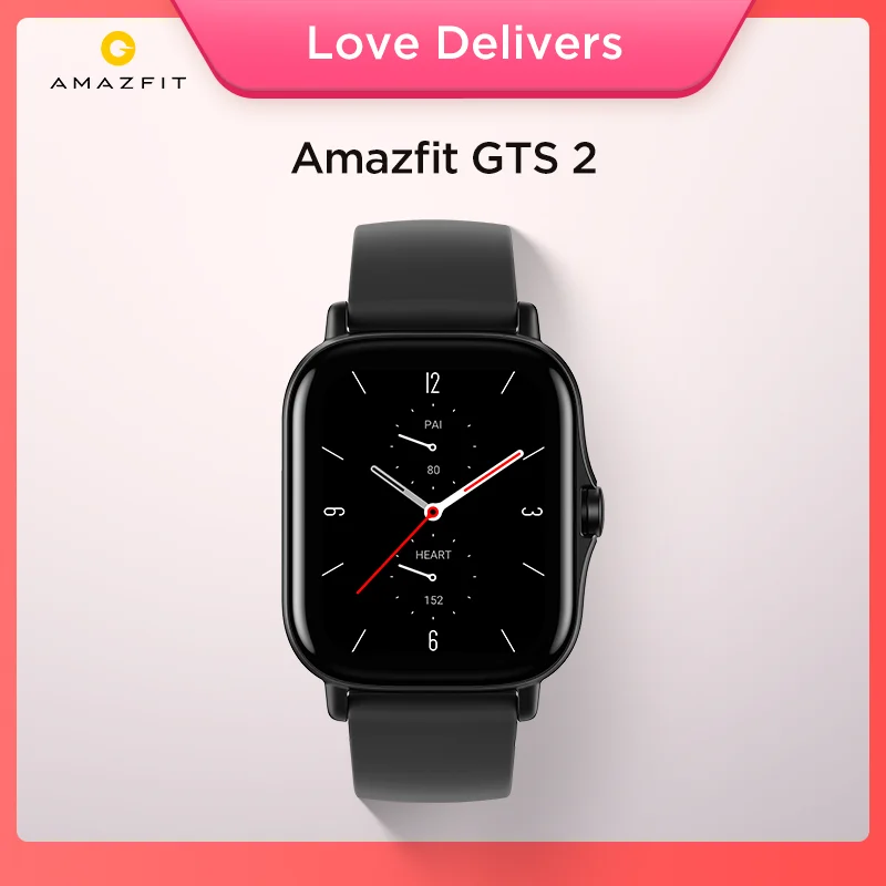 Naujas Originalus Amazfit GTS 2 Smartwatch Atsparus Vandeniui 5ATM AMOLED Ekranas Ilgas Baterijos veikimo laikas Smart Watch 