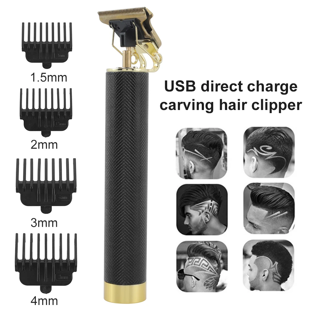 USB Įkrovimo Baldheaded Plaukų Clipper Elektriniai Plaukų Žoliapjovės Belaidžius Skustuvas Žoliapjovės 0mm Vyrų Kirpykla, Plaukų Pjovimo Staklės razo
