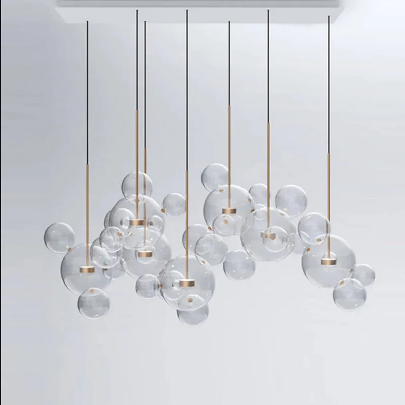 Šiuolaikinės Stiklo rutulį Pakabukas Lempa, LED Burbulas paprastas gyvenimo kambario, Miegamasis, Valgomasis kabo šviesa