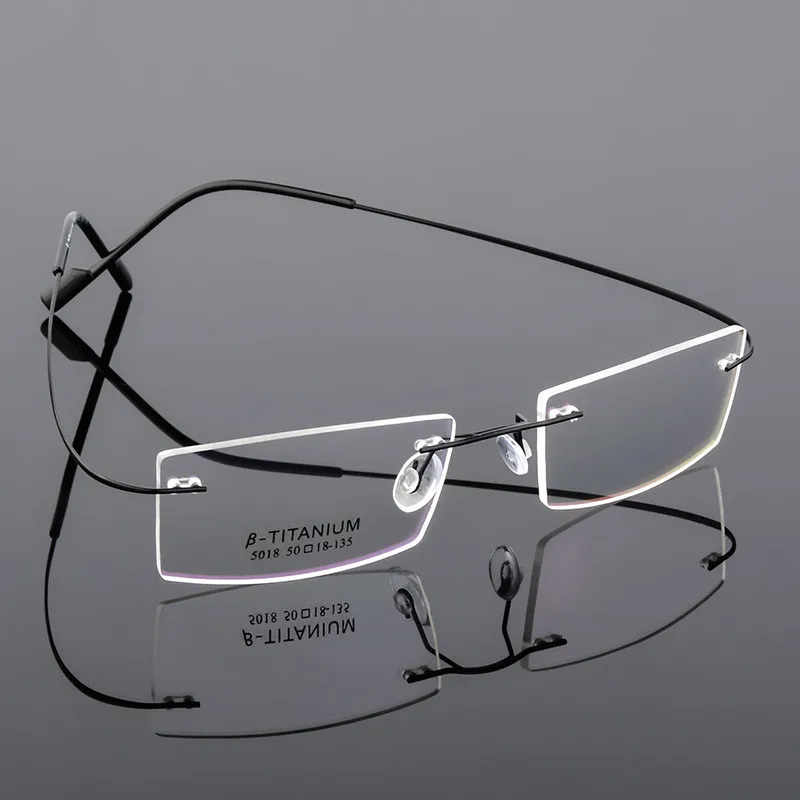β-Titano Lydinio Akinių Rėmeliai Taškus Lankstus Optinis Rėmo Receptinių Akinių Frameless Akiniai, akiniai