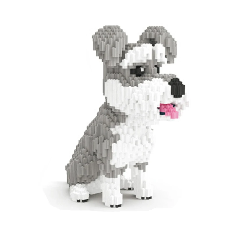 Xizai 8033 Animacinių filmų veislės kalytę Pilkas Šuo Gyvūnų Augintinių 3D Modelį 