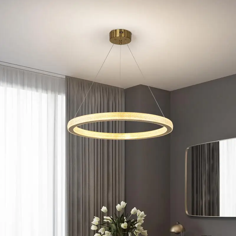Šiaurės LED žiedo liustra apšvietimo, paprastas aliuminio akrilo blizgikliai apšvietimo modernūs, prabangūs gyvenimo kambario, miegamasis ir auksinės šviesos