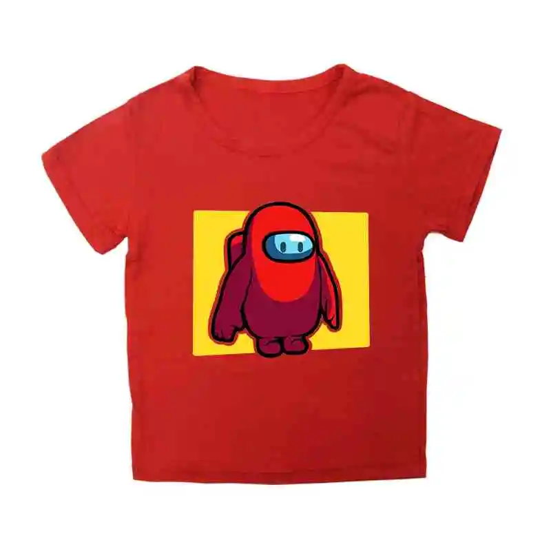 Tarp Mūsų Vaikų Medvilnės marškinėliai Vaikams Pavasario/Vasaros Atsitiktinis Tees Tarp Mūsų berniukai Mergaitė s T-shirt Animaciją Žaidimas Tee Viršūnes Drabužiai