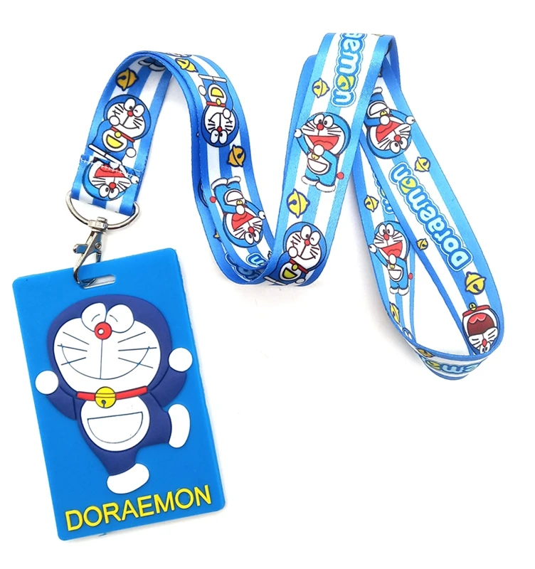 5 vnt animacinių filmų Doraemon Kaklo Dirželis Kortelės Autobusų ID Turėtojų Tapatybę Ženklelis Virvelės