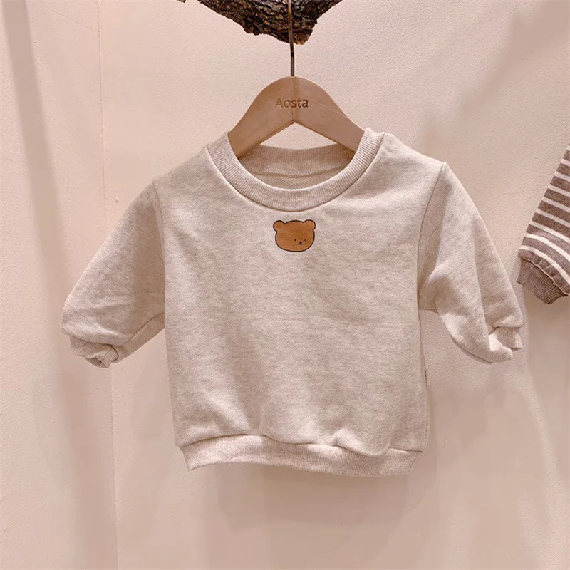 2020 m. nauja baby dryžuotos Palaidinės rudenį medvilnės prarasti long sleeve top berniukų ir mergaičių drabužius Korėja
