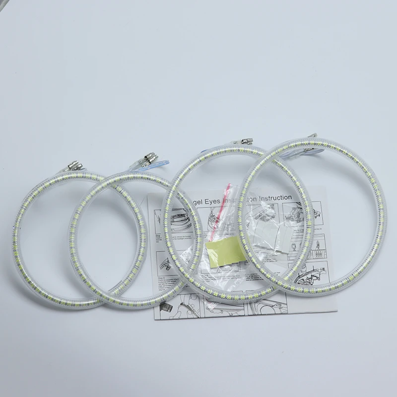 Ultra ryškūs SMD baltos spalvos LED angel eyes halo žiedas rinkinys, šviesos važiavimui dieną DRL Volkswagen golf 4 MK4 1998-2004