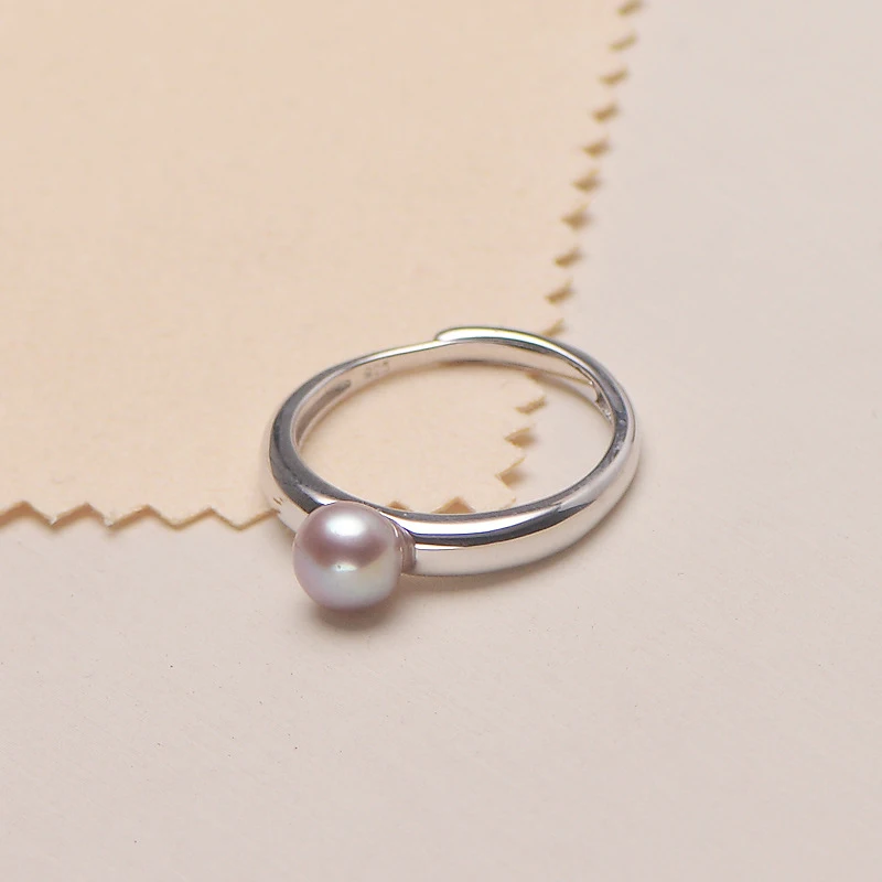 Mados Natūralių gėlavandenių Perlų Žiedai Moterims Paprasta perlų Žiedas Elegantiškas Reguliuojamas Vestuviniai Žiedai