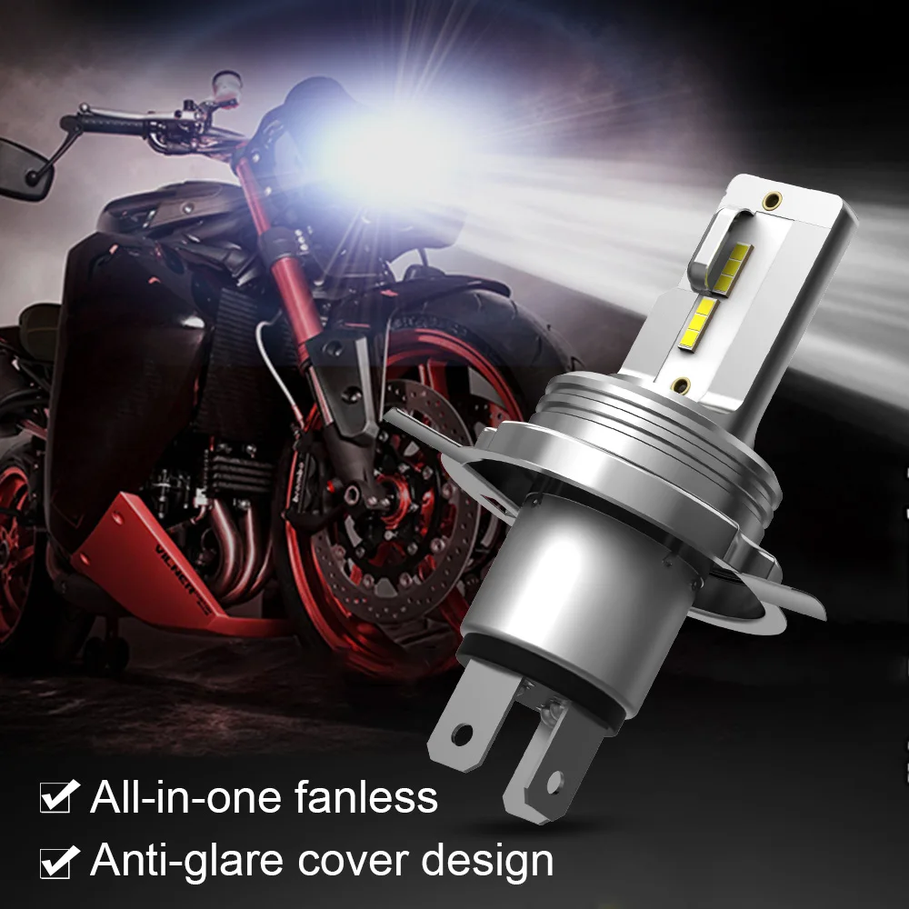 Mini H4 9003 LED Motociklo priekinių Žibintų Lemputes Moto Guzzi V7 750 Hi-Low Beam AC/DC 12V 48V HS1 Žibintai 30W 3000LM Ne Poliškumo