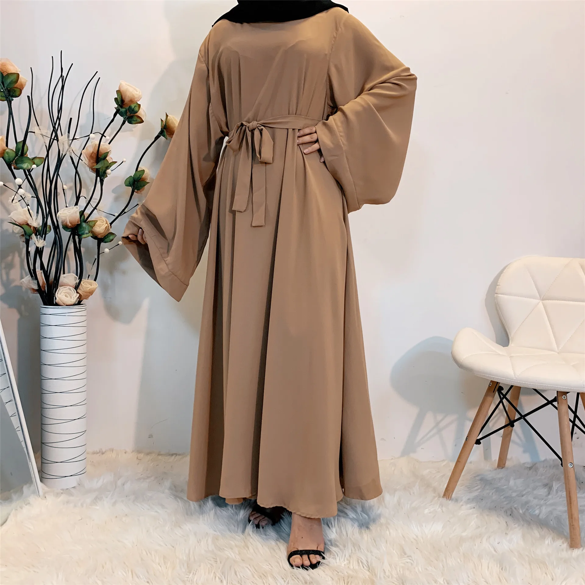 Eid Mubarakas Abaja Dubajus Turkija Kuftan Musulmonų Abayas Moterų Hijab Caftan Dress Marocain Islamo Drabužių De Moda Musulmanan
