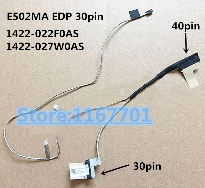 Originalus Laptop/notebook LCD/LED/LVDS laido Asus E502 E502S E502M E502MA E502MA-2A EDP 30pin 1422-027W0AS 1422-022F0AS