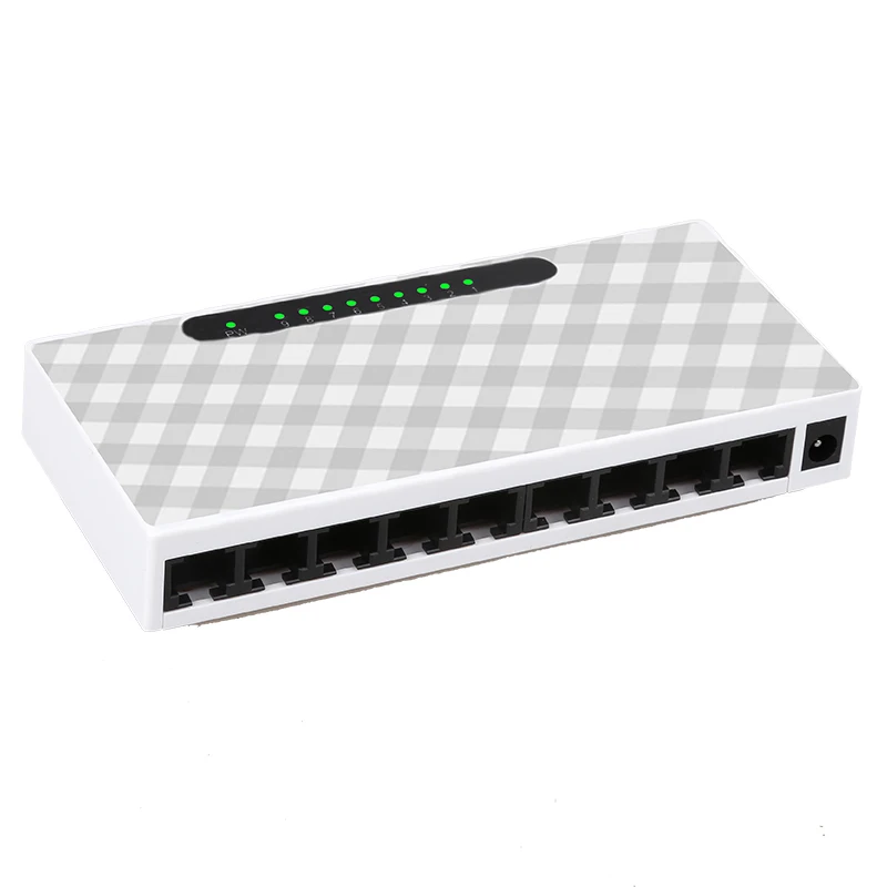 10/100 mbps 9 Port Fast Ethernet LAN RJ45 Tinklo Jungiklio, Switcher Hub Desktop PC su ES/JAV Adapteris