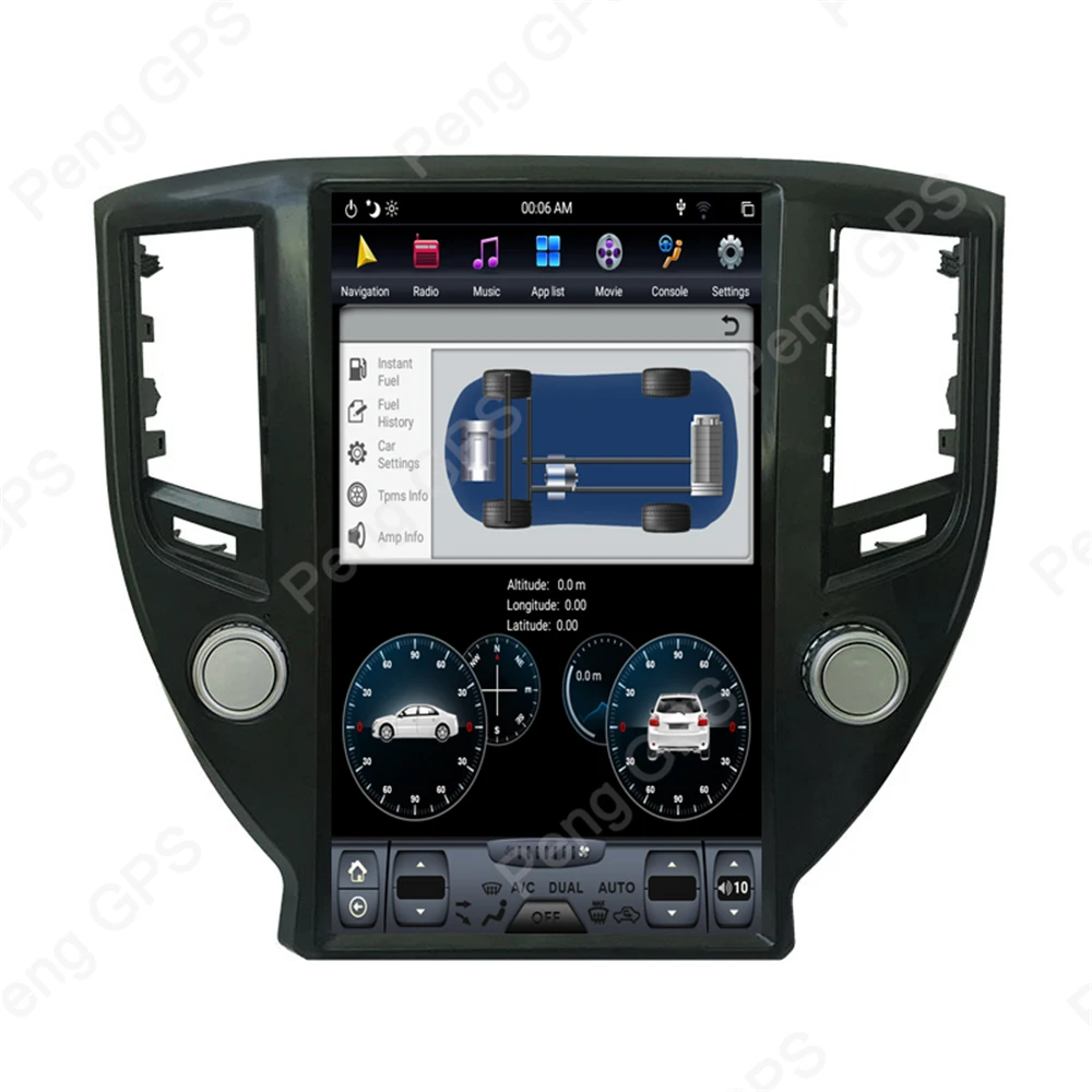 Android 9.0 Tesla Stilius 6 Core Automobilių GPS Navigacijos Toyota Crown Xii/Xiii/Xiv Kartos Balsu 4G+64G