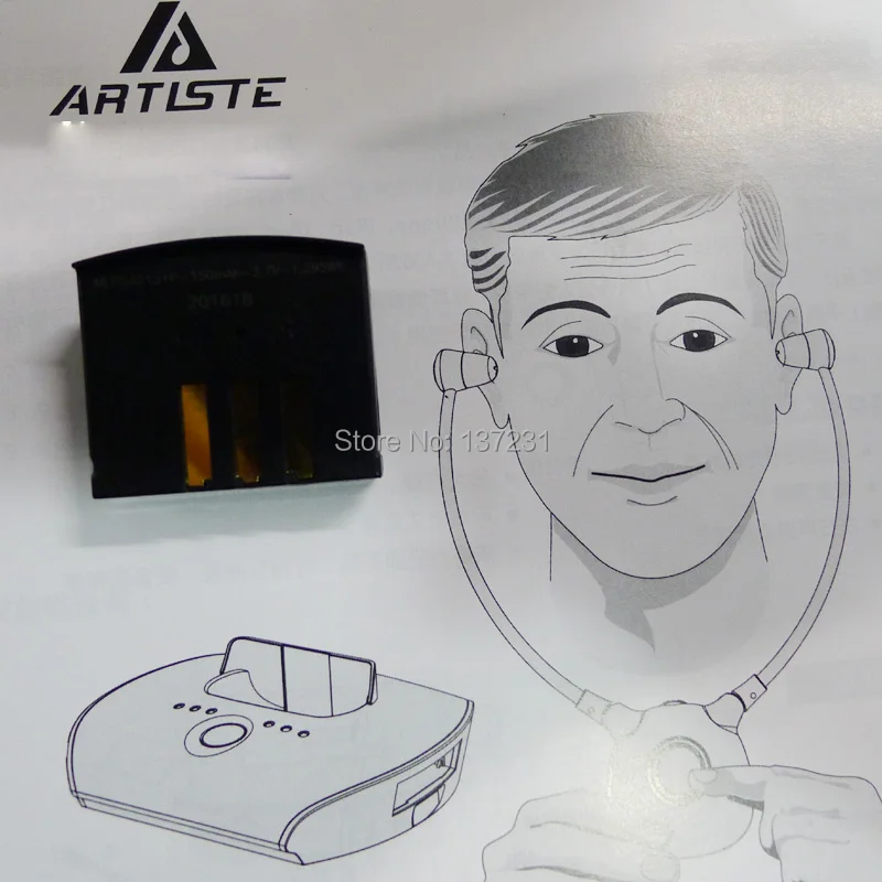 Įkraunama ličio baterija Artiste APH100 ausines ličio Priedai, Baterija 3.7 V 350mAh