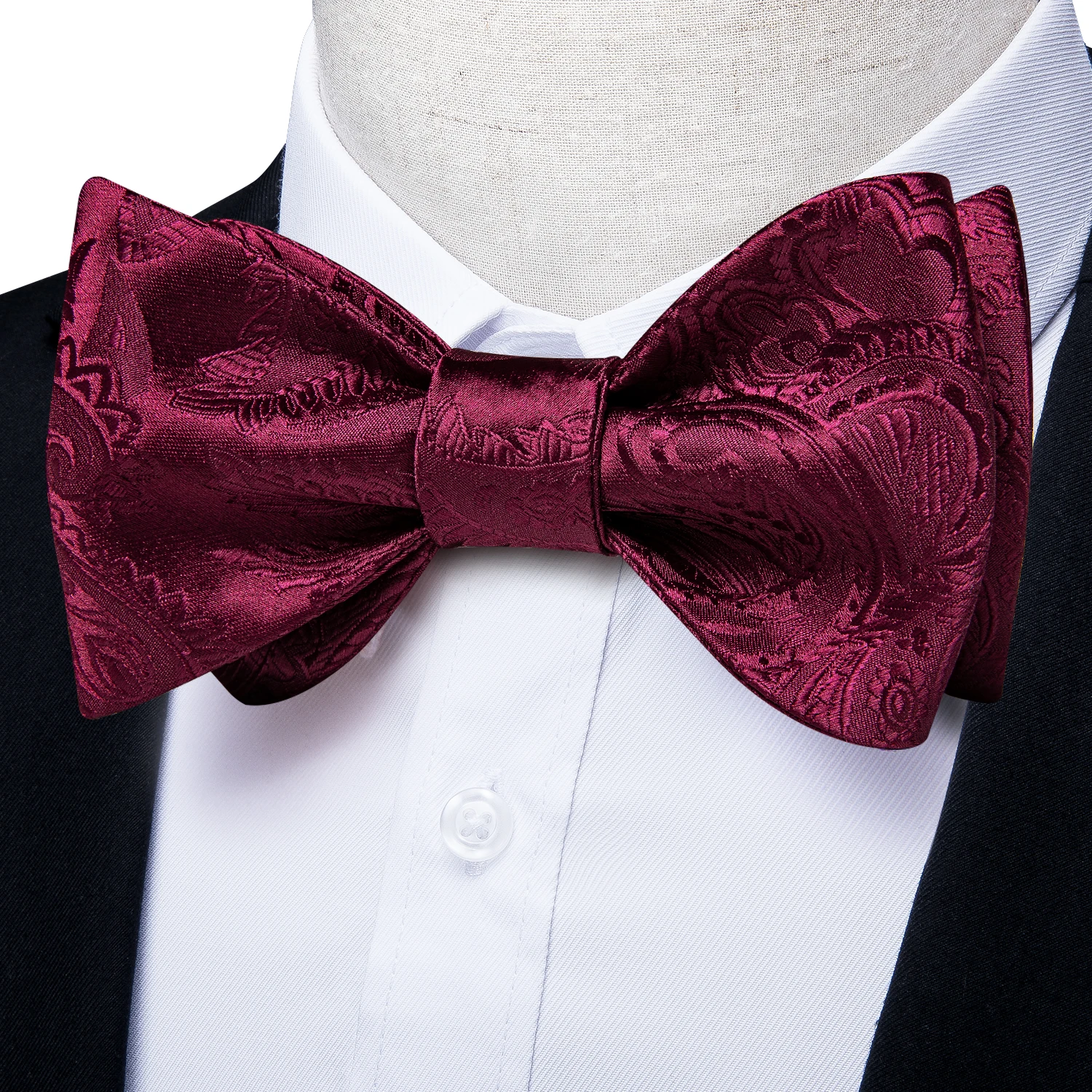 Vyriški peteliškę savarankiškai kaklaraištis šilko drugelis mados vestuves raudona rožinė mėlyna dryžuotas paisley bowknot kaklaraištis nustatyti hanky cufflink DiBanGu