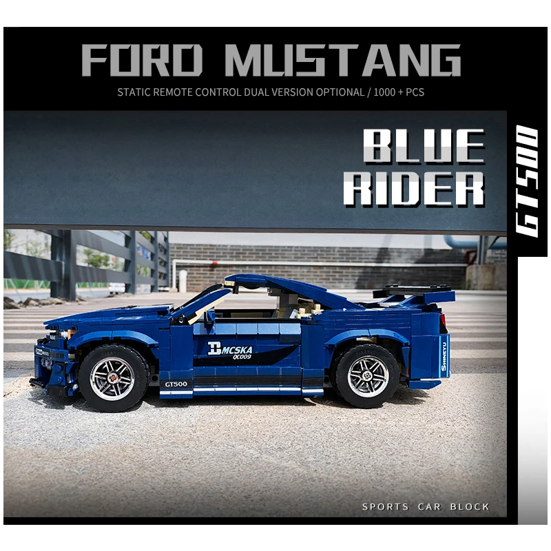 Lepining 10265 įrangos pardavimas, biuro įrangos Serijos Plytų SS Fords Mustang GT500 Lenktynių Automobilio Modelio Blokai Hypercar Žaislai Vaikams Dovanos