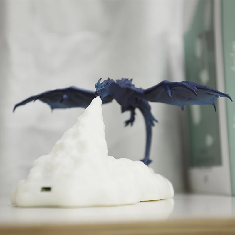 3D Spausdinimo LED Ugnies Drakonas Ledo Drakonas Lempos Naktį Šviesos Įkrovimo Minkšta Šviesa, Miegamojo Kambarį, Kempingas, Žygiai Namų Dekoro
