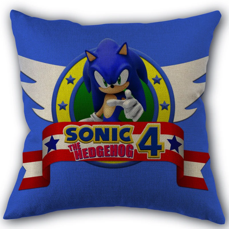 Custom Sonic The Hedgehog Užvalkalas Aukštos Kokybės Namų Tekstilės, Medvilnės, Lino Audinių 45x45cm Vienos Pusės Apdailos Pagalvių užvalkalus