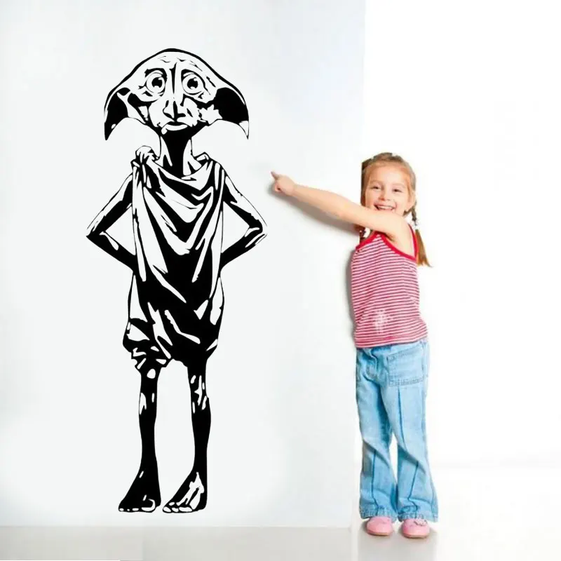 Didelis Animacinių Filmų Modelis Dobby Siena Lipdukas Vinilo Meno Namų Dekoro, Vaikų Kambario, Miegamojo, Vaikų Darželio Sienos Lipdukai Nuimamas Freskomis 4509