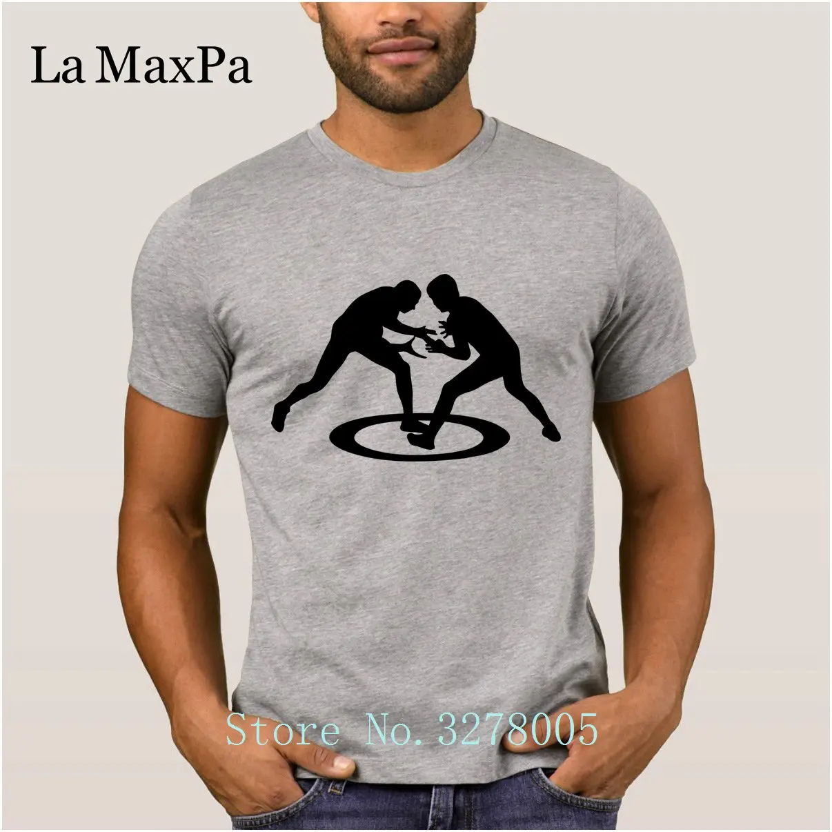 Prekės La Maxpa Cool T Shirt Mens Imtynių Imtynių Varžybos T-Shirt Vyras Saulės Didelių Dydžių Vyriški Tee Marškinėliai
