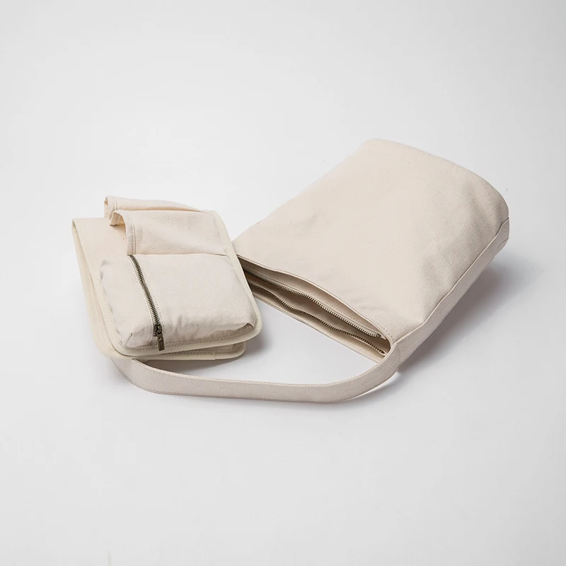 Grynos medvilnės drobės maišelį paramos kibirą, maišą linijinės maišelį viduryje maišelį ins paprasta multi-kišeninis moterų makiažas pen krepšys