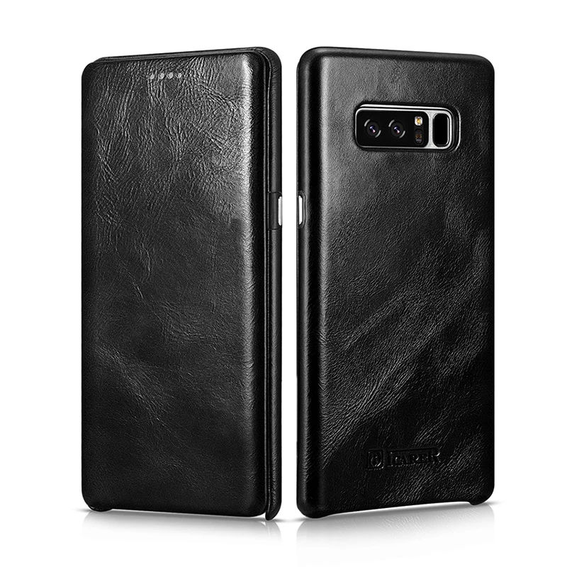 ICARER Premium Originali Odinis dėklas, Skirtas Samsung Galaxy Note 8 Prabanga Magnetinio Flip Case For Samsung Note 8 Pilną Apsauginį Dangtelį
