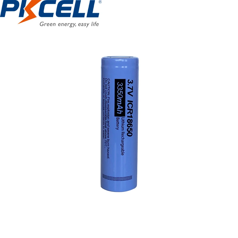PKCELL 1PC 18650 Ličio baterija ICR18650 3.7 v, li-ion įkraunama baterija 3350mah flat top Žibintuvėlį baterijas 