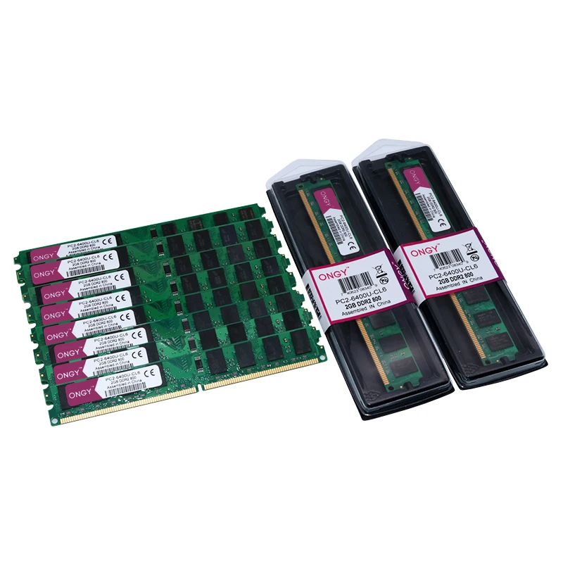 ONGY DDR2 2GB 800mhz Memoria RAM Desktop PC DIMM Memory PC2-6400 Aukštos Suderinama su Intel ir AMD