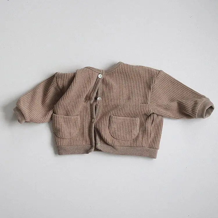 2020 kūdikių rudenį kailis berniukas mergaitė apvalios kaklo, ilgomis rankovėmis megztinis švarkas