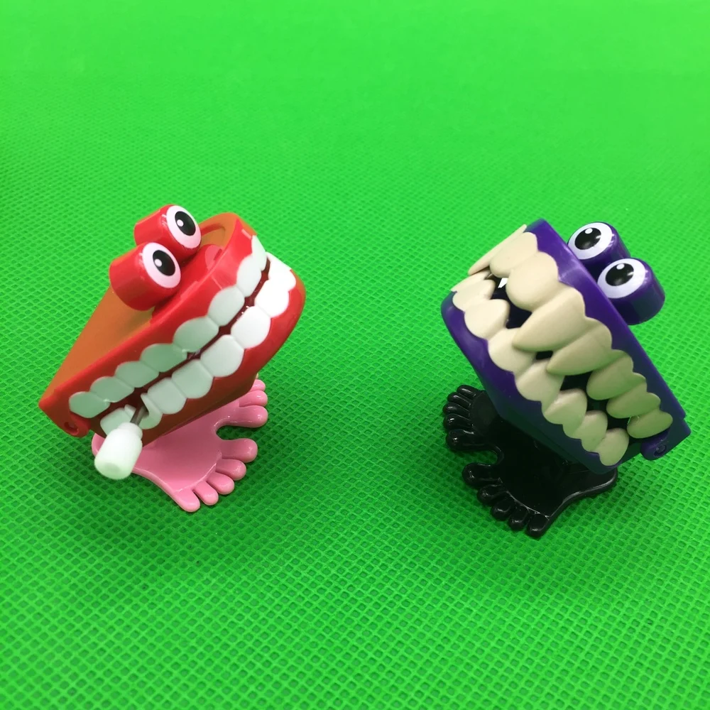 5 pca Žaislai didmeninė Kūrybos Dantų Dovanų didmeninės pavasario Plastikiniai Žaislai, Šokinėti Dantų Grandinės Vaikų Dantų Žaislai