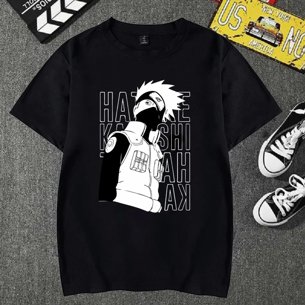 Japonų Anime Naruto Marškinėliai Vyrams Animacinių filmų T-shirt Juokinga Kakashi Grafinis Tees Unisex Vyras