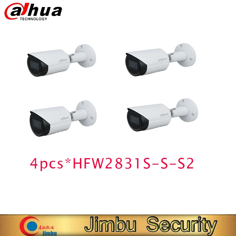 IPC-HFW2831S-S-S2 8MP Lite IR Fiksuoto židinio Kulka Tinklo Kameros 12V DC/PoE maitinimo IP67 apsaugos