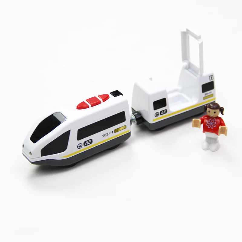 Nuotolinio Elektros nedidelis garvežys Medinis Geležinkelio Traukinių Magnetinio Prijungtas Berniukų ir Vaikų Žvalgybos Žaislai