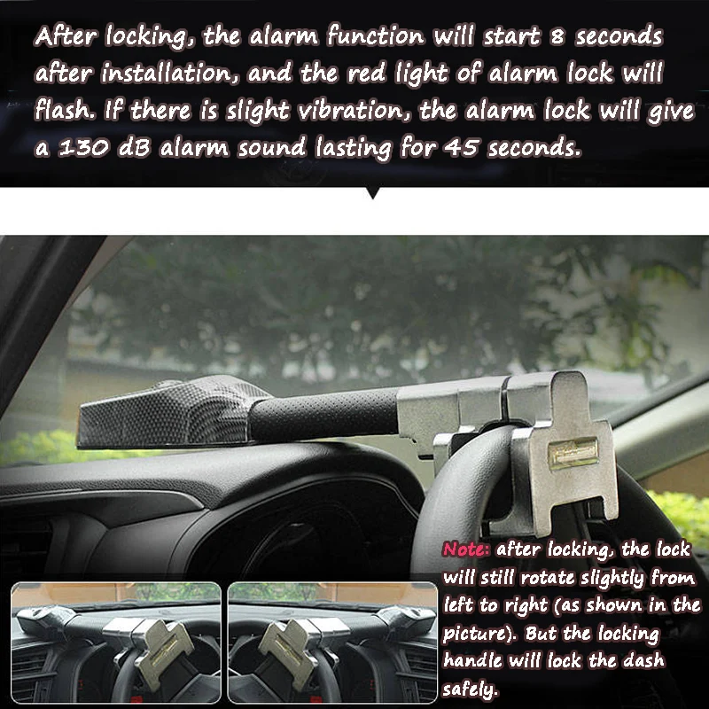 Labai Mažos Vibracijos Kontroliuoti Buzzer Alarm Sound Automobilių Van Vairo Užraktas Apsaugos Apkabos, Kovos Vagystės Saugos Sunkiųjų