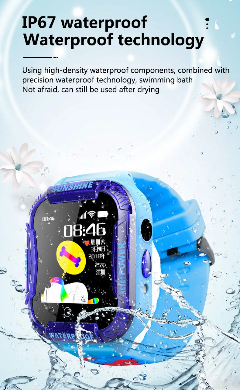 WIFI LBS Stebėti Smart Elektroninis Laikrodis atsparus Vandeniui Laikrodžiai, Telefonai 