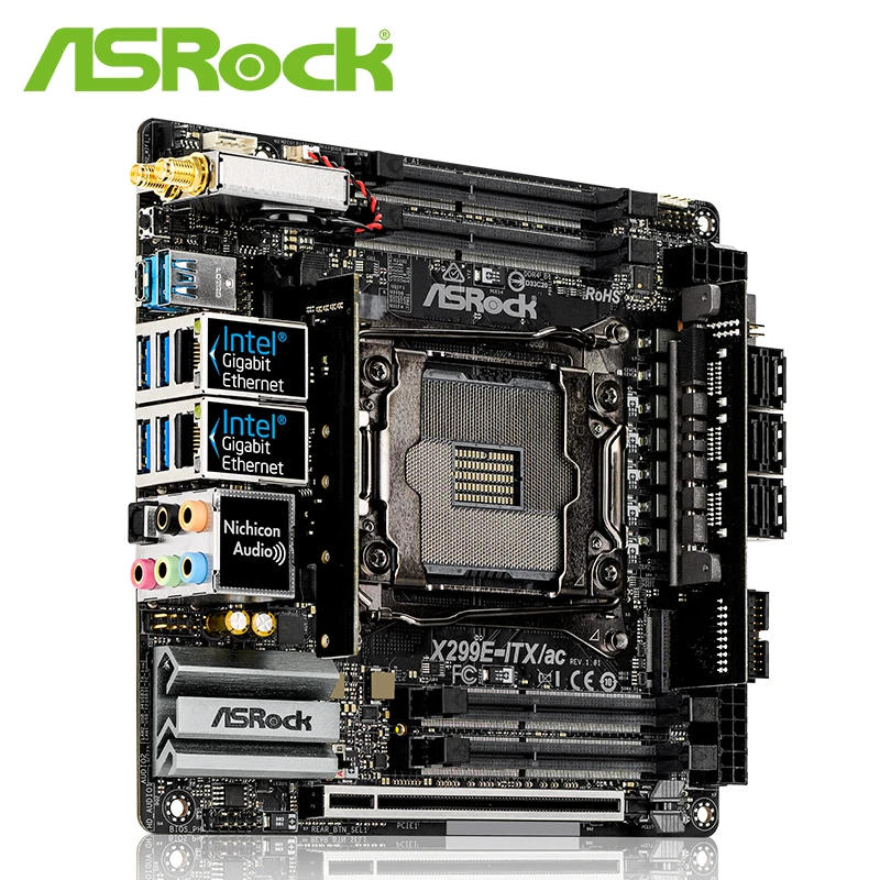 ASRock X299E-ITX/AC Plokštė (Intel X299/LGA 2066)