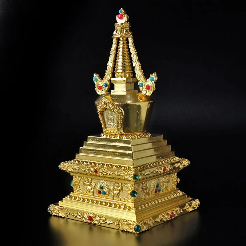 Pagoda Buda Mandala,Metalo apdaila, reiškia laimingas ramybė,Aukštas 17cm