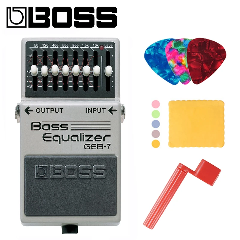 Bosas GEB-7 7-Band Bass EQ Pedalo Paketas su Susitvarko, Poliravimo Audinys ir Styginiams Vijurkas