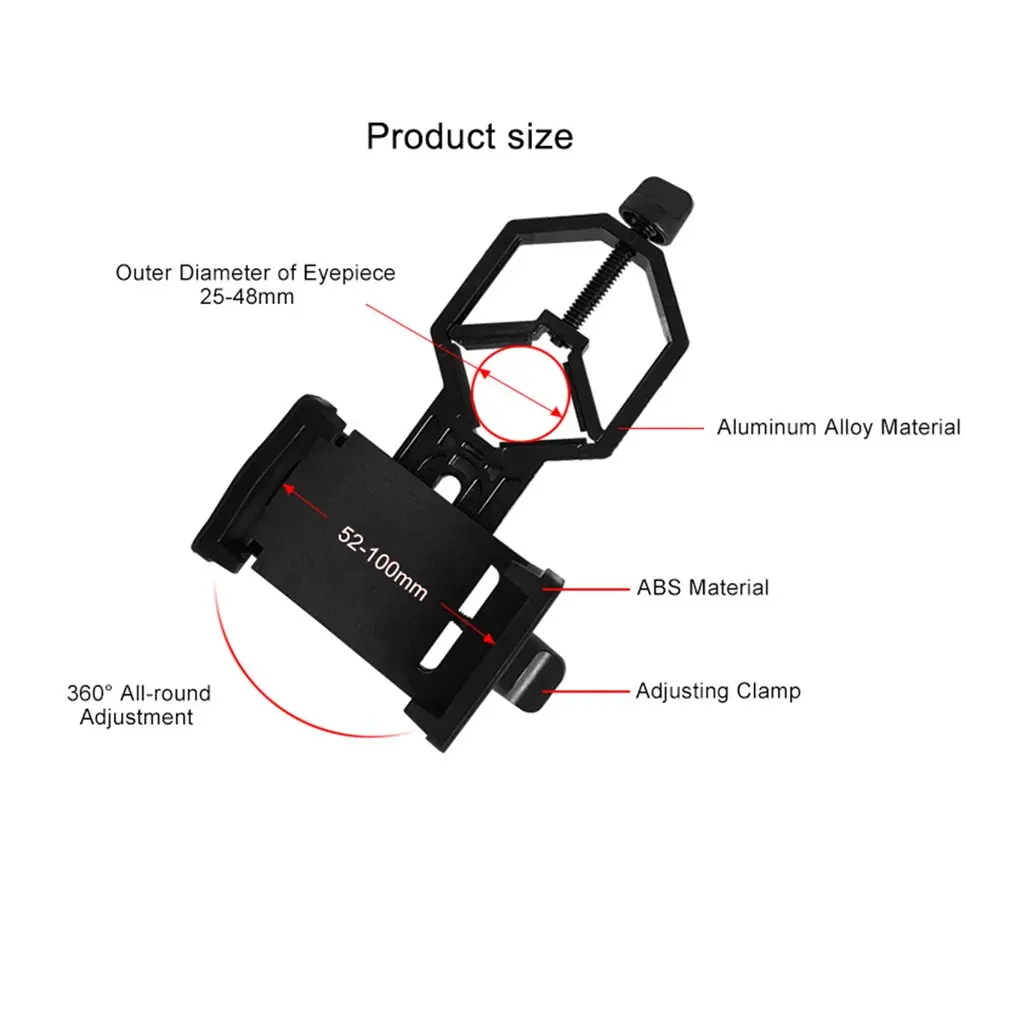 Nešiojamų CM-4 Mikroskopu Adapteris Įrašą Žiūronų Monokuliariniai Tepimas Monokliai Universalus Mobiliojo Telefono vaizdo Kameros Adapteris Turėtojas