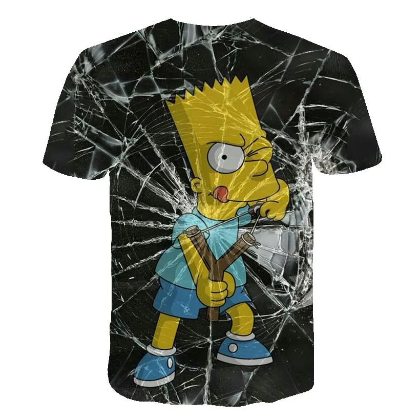 Simpsonai ir motinos tėvas laimingas, juokingi marškinėliai Berniukams 3D spausdinti marškinėliai trumpomis rankovėmis Harajuku stiliaus marškinėlius streetwear viršūnės