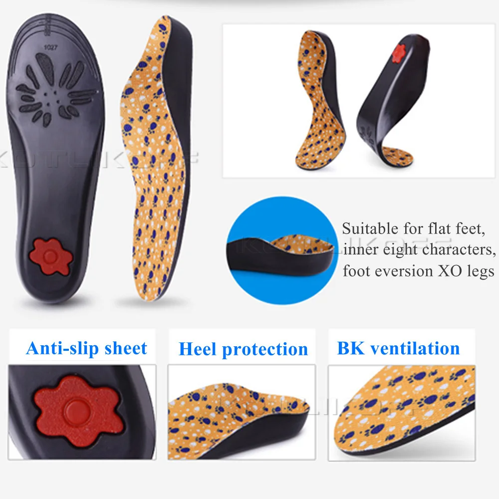 KOTLIKOFF Vaikai Vaikai Vienodo Kojų Arka Parama Vidpadžiai Orthotic O/X Kojų Pėdų Valgus Ortopedinių Batų Įdėklai batų padas