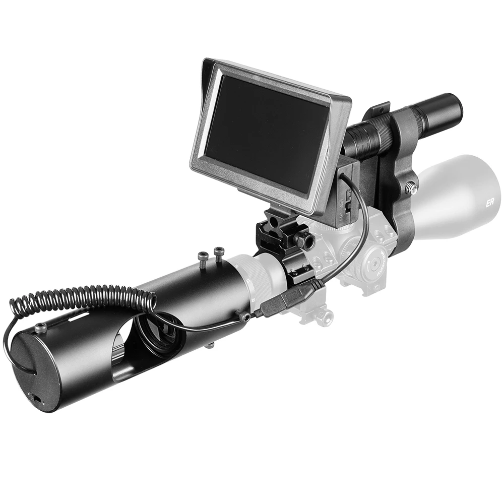 Gaisro Vilkas Naktinio Matymo Riflescope Medžioklės Lauko Monokliai OpticsSight Taktinis Dieną Naktį Režimas Skaitmeninis Infraraudonųjų spindulių Stebėti Užpildykite šviesa