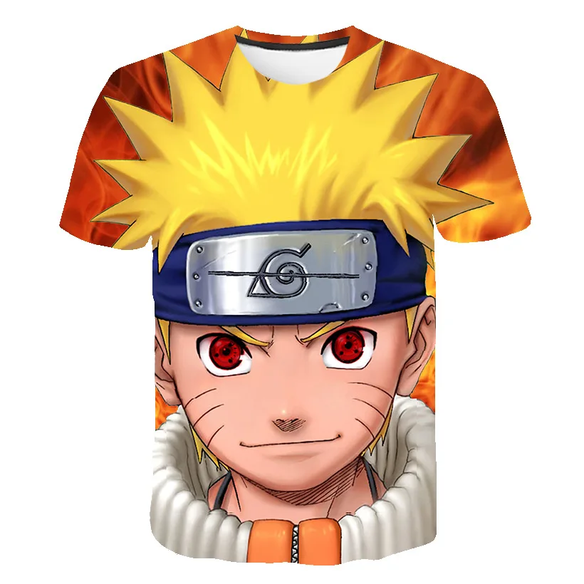 Nauja Vasaros Spausdinti Naruto T marškinėliai, Vaikiški Marškinėliai Juokingas Animacinių filmų Mergina Viršūnes Harajuku Apvalios Kaklo trumpomis Rankovėmis Berniukams Mados 3D Marškinėlius