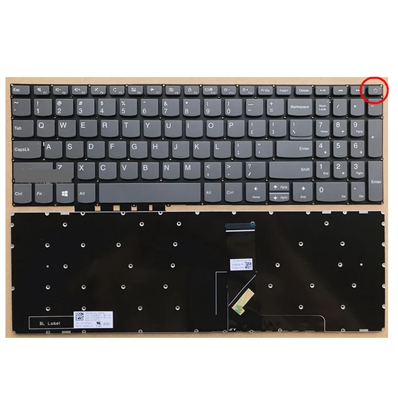 Naujas JAV nešiojamojo kompiuterio klaviatūra Lenovo IdeaPad 340-15 340-15API 340-15IWL MUS juoda klaviatūra
