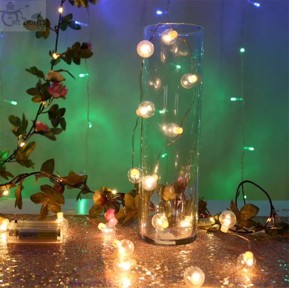 Rankų darbo 10M Gėlių lapų girlianda baterija veikia Vario LED pasakų string dega kaimiškas vestuves girliandą vasaros partijos renginiuose