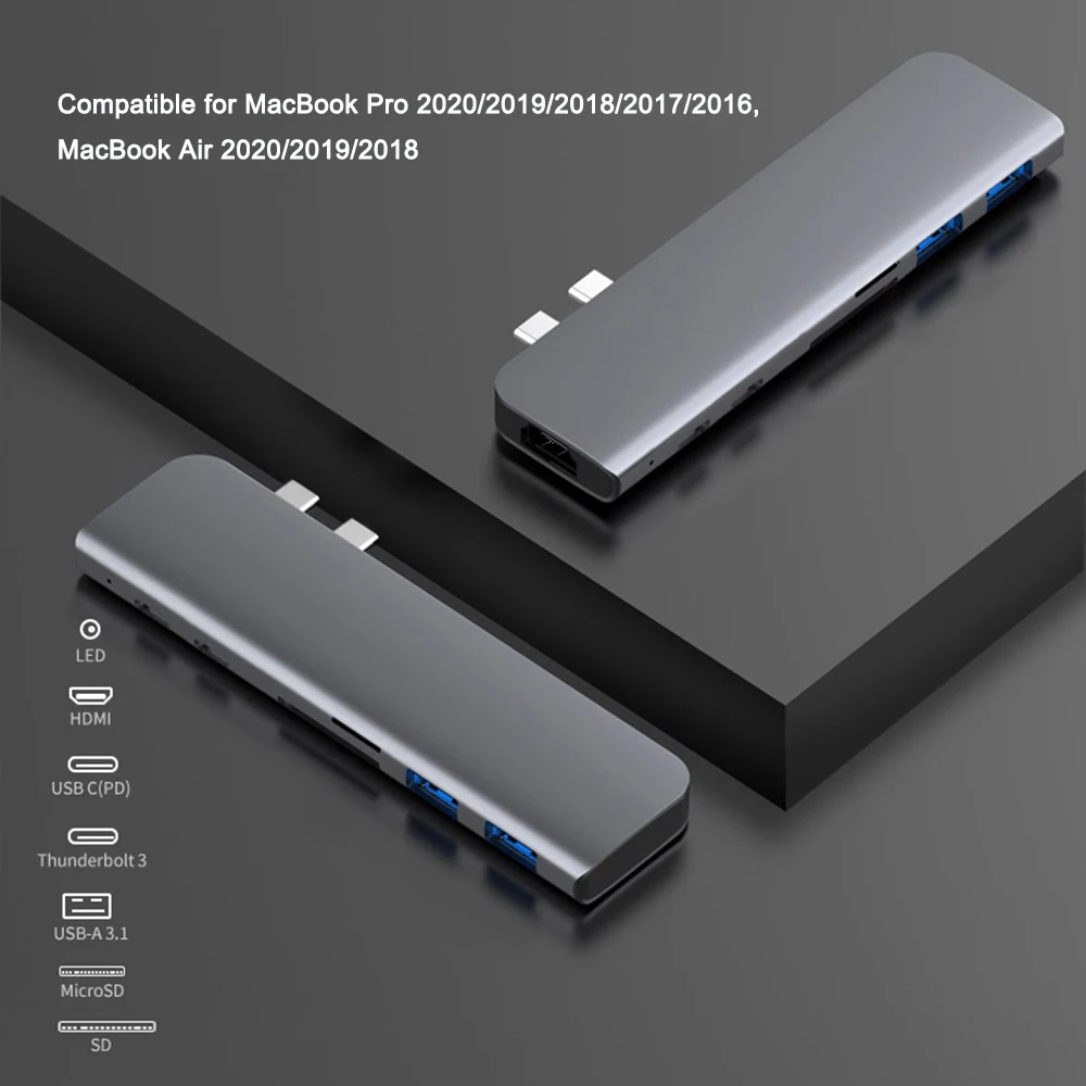 USB 3.1 Tipas-C Hub Su HDMI 4K 