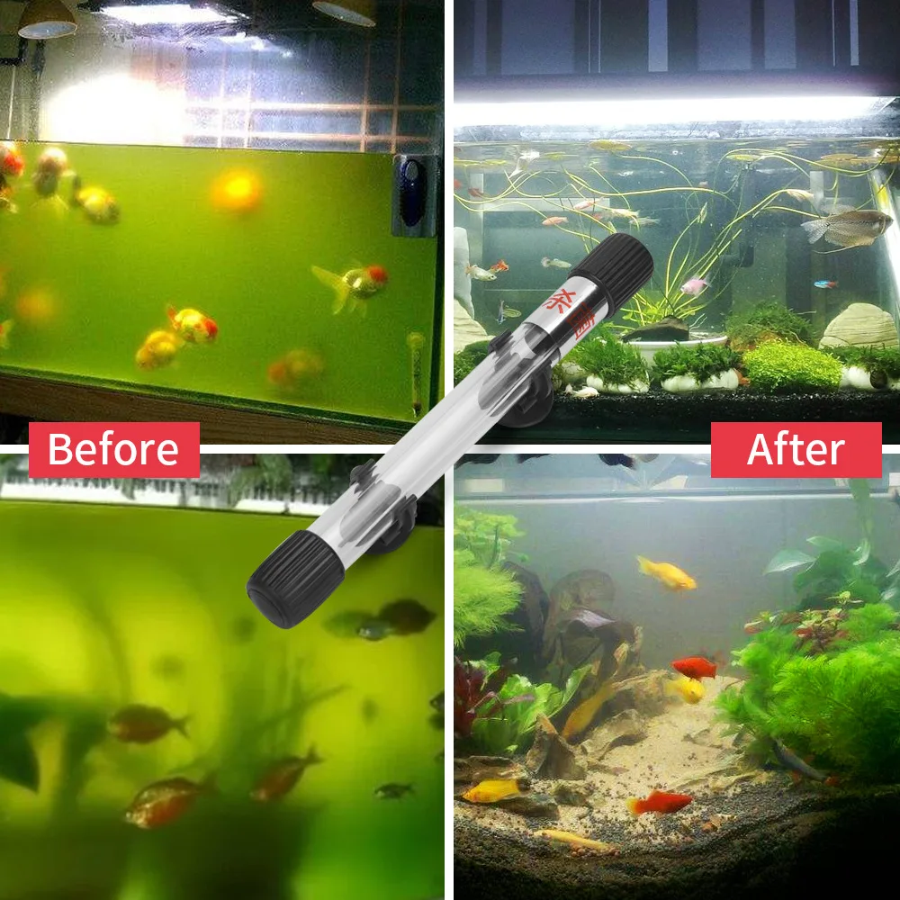 Akvariumas sterilizer uv 110-220v, Nardymas baktericidinė lempa Žuvų tvenkinys Sterilizer UV Šviesos Aqarium filtras Žuvų bakas už Dumblių šalinimas
