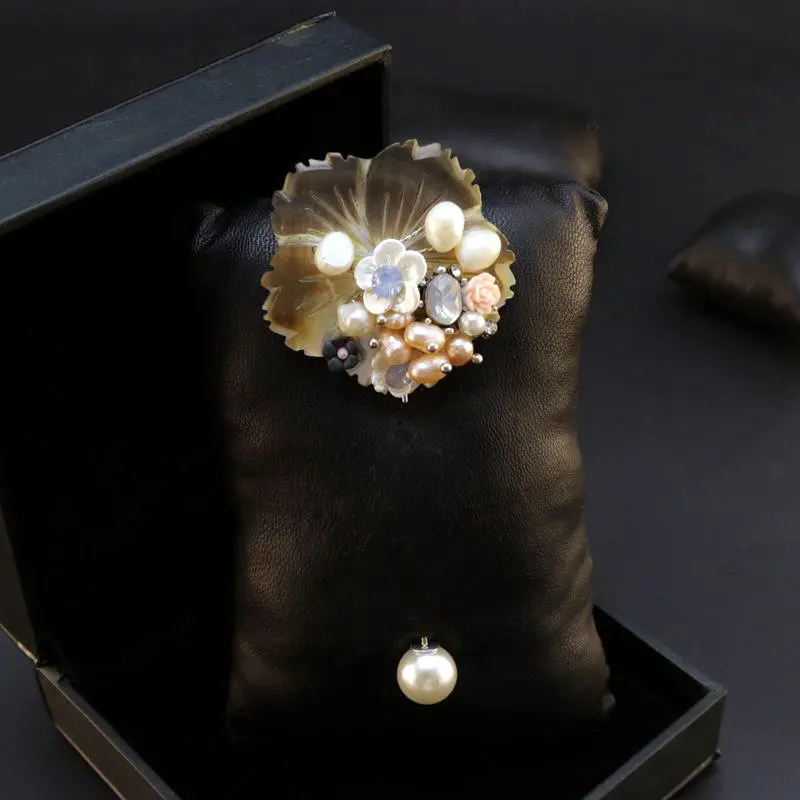 SINZRY original natūralus rankų darbo Pearl shell Gėlių Segė pin creativelady šalikas sagtis pin