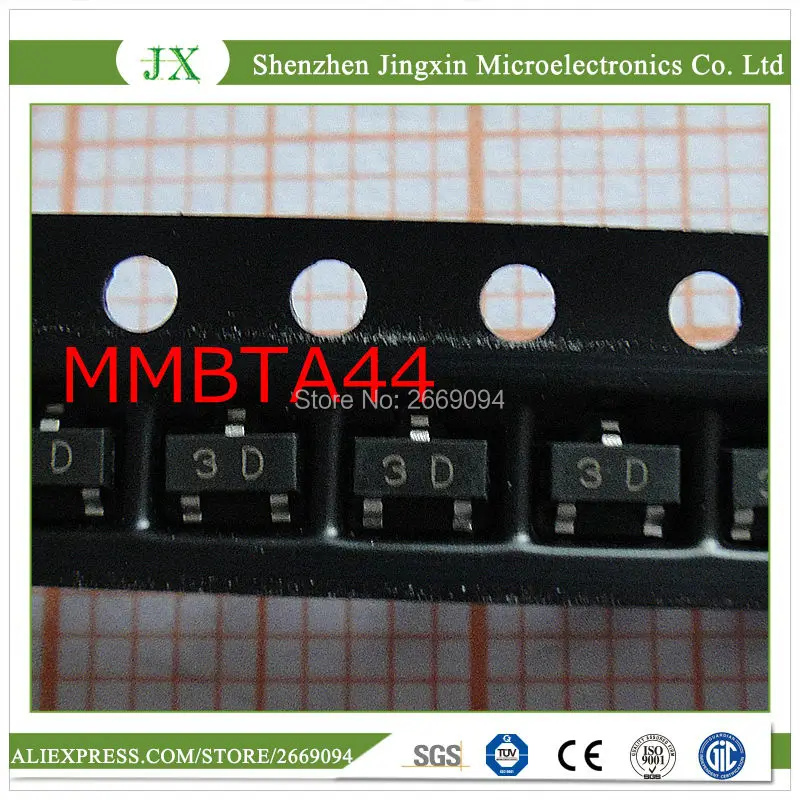 1000pcs MMBTA44LT1G MMBTA44 200MA 400V Žymėjimo kodas 3D NPN tranzistorius SOT23
