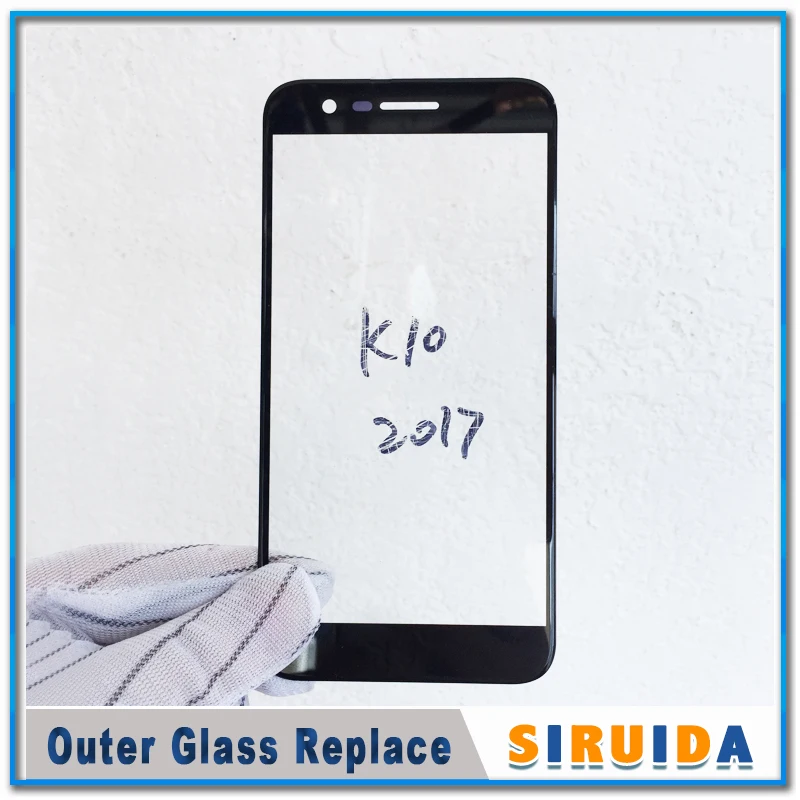 10VNT Geriausias LCD Priekinės Stiklo Lęšis LG K10 2018 M. 2016 m. 2017 Versija K11 M250N K121K K430DS K430N LG051 Jutiklinio Ekrano Remontas